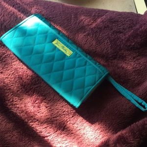 Vera Bradley clutch/purse. Turquoise and lime.